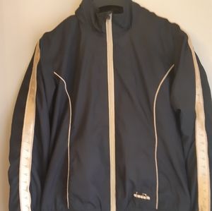 Vintage black and gold track jacket